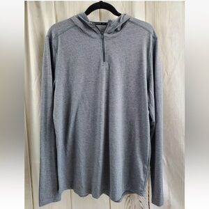 Men’s under Armour heat gear pullover long sleeve shirt sweater, grey large